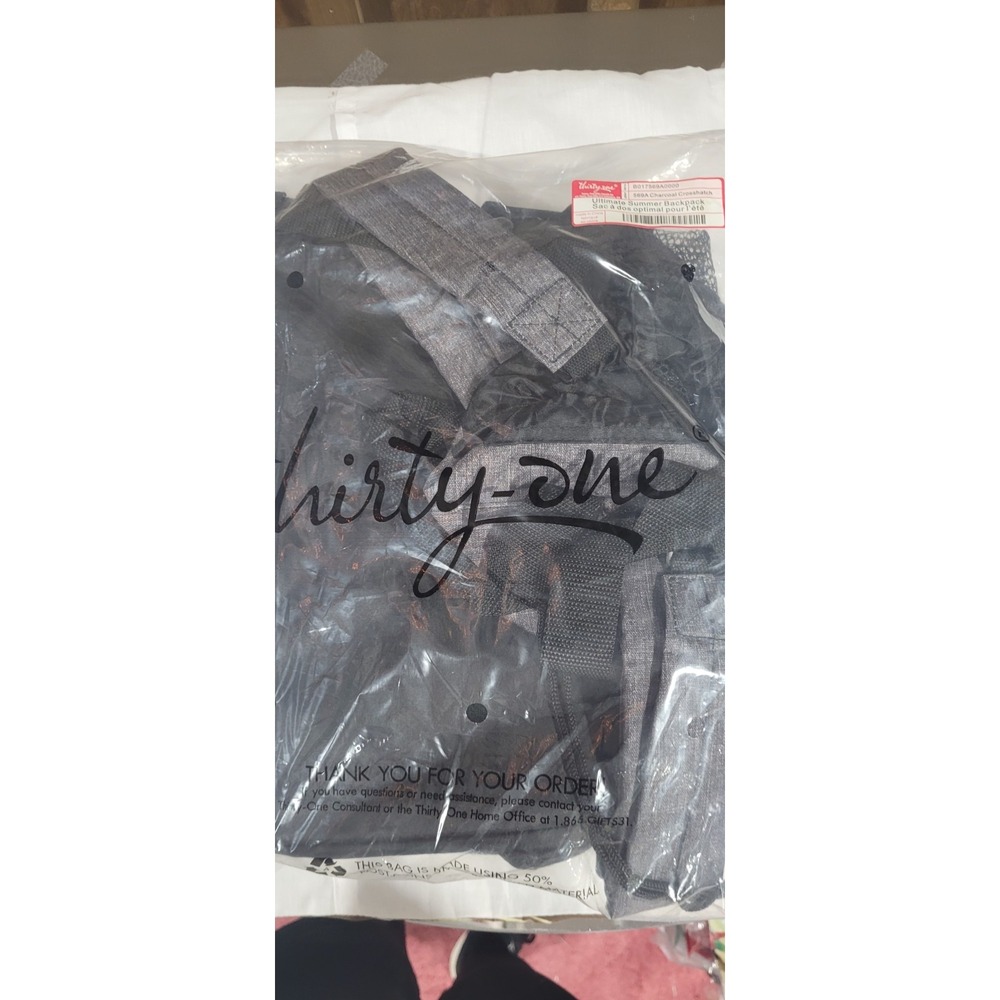 Thirty One Ultimate Summer Backpack - Charcoal Crosshatch